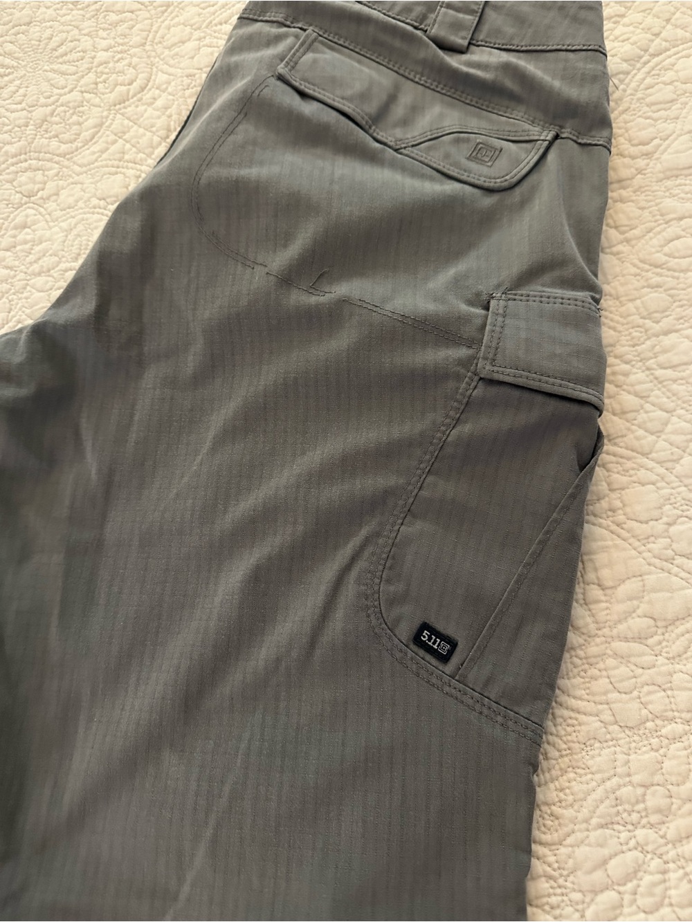 5.11 Tactical Gray/Green Cargo Pants Ripstop Utility, Hiking Workwear Women's 16 - Picture 11 of 14